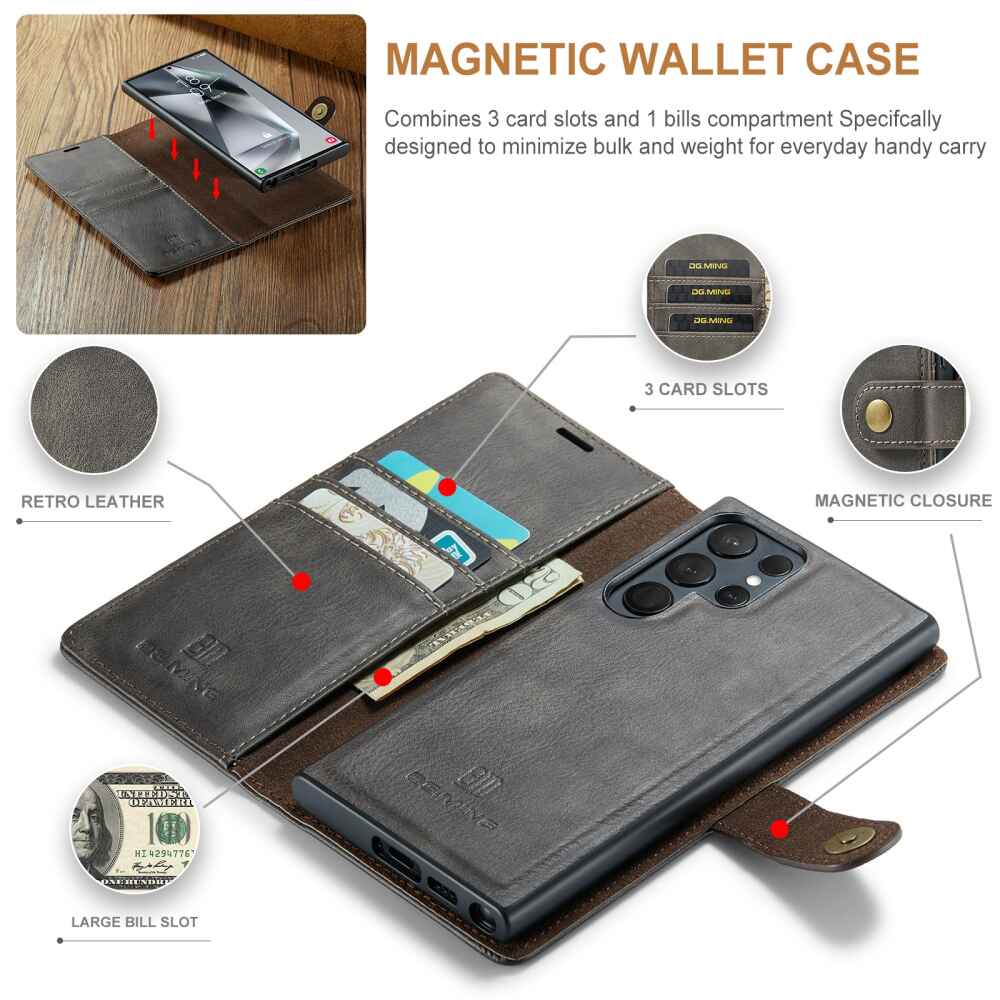 Samsung Galaxy S24 Ultra 5G Case DG.MING Detachable Magnetic - Grey