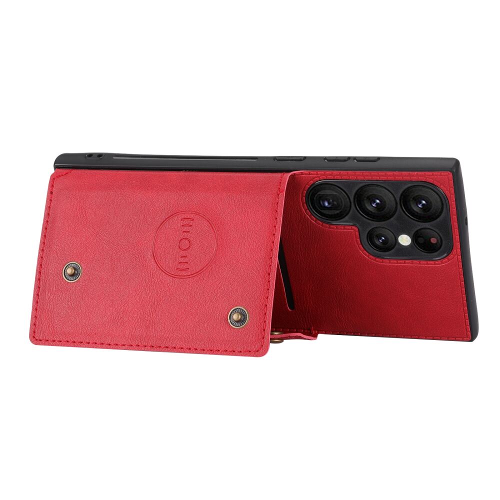 Samsung Galaxy S24 Ultra 5G Case Double Buckle Magnetic - Red