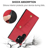 Samsung Galaxy S24 Ultra 5G Case Double Buckle Magnetic - Red