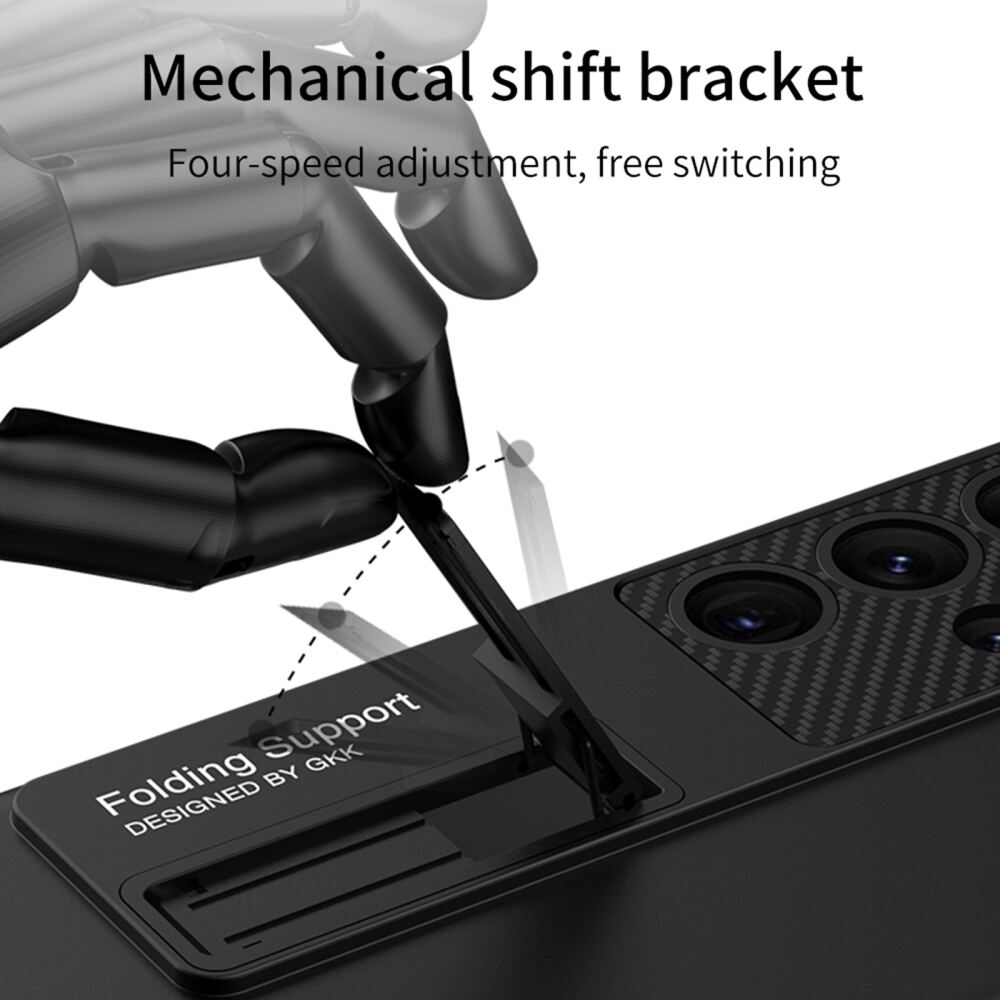 Samsung Galaxy S24 Ultra 5G Case GKK Ultra-thin Shockproof with Holder - Black