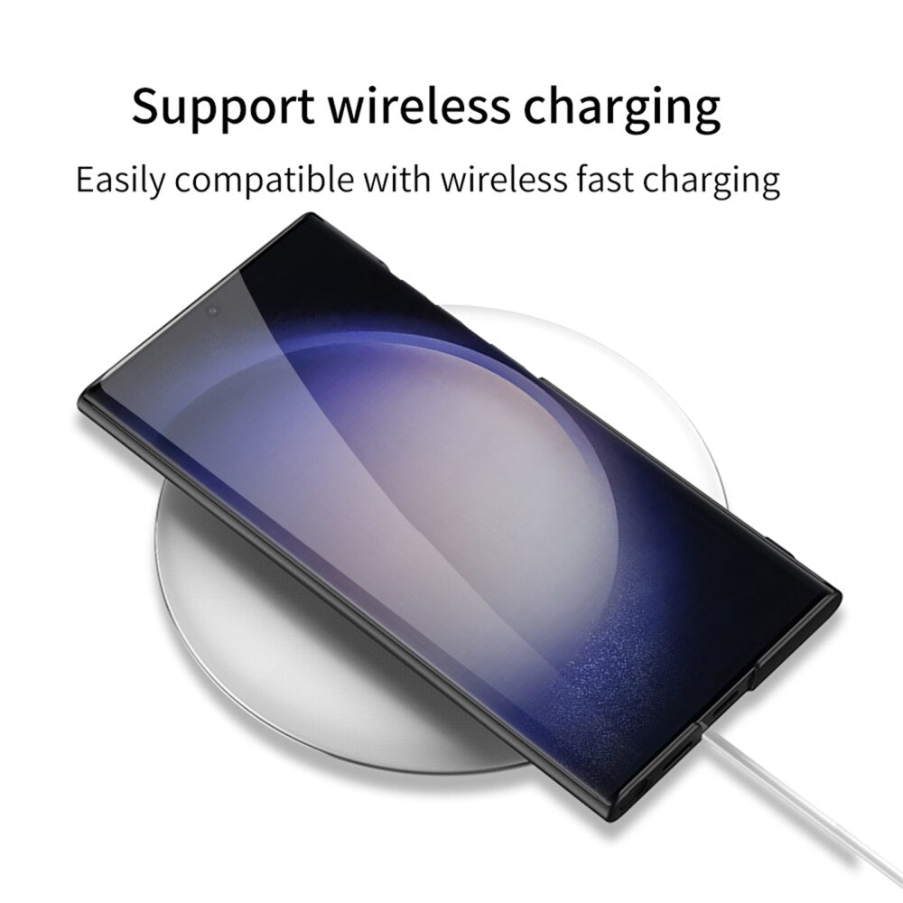 Samsung Galaxy S24 Ultra 5G Case GKK Ultra-thin Shockproof with Holder - Black