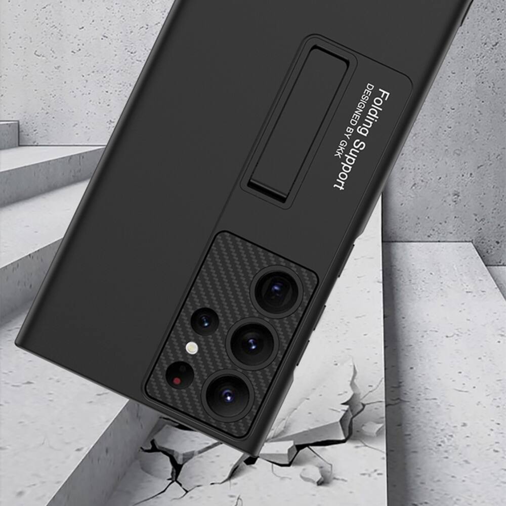 Samsung Galaxy S24 Ultra 5G Case GKK Ultra-thin Shockproof with Holder - Black