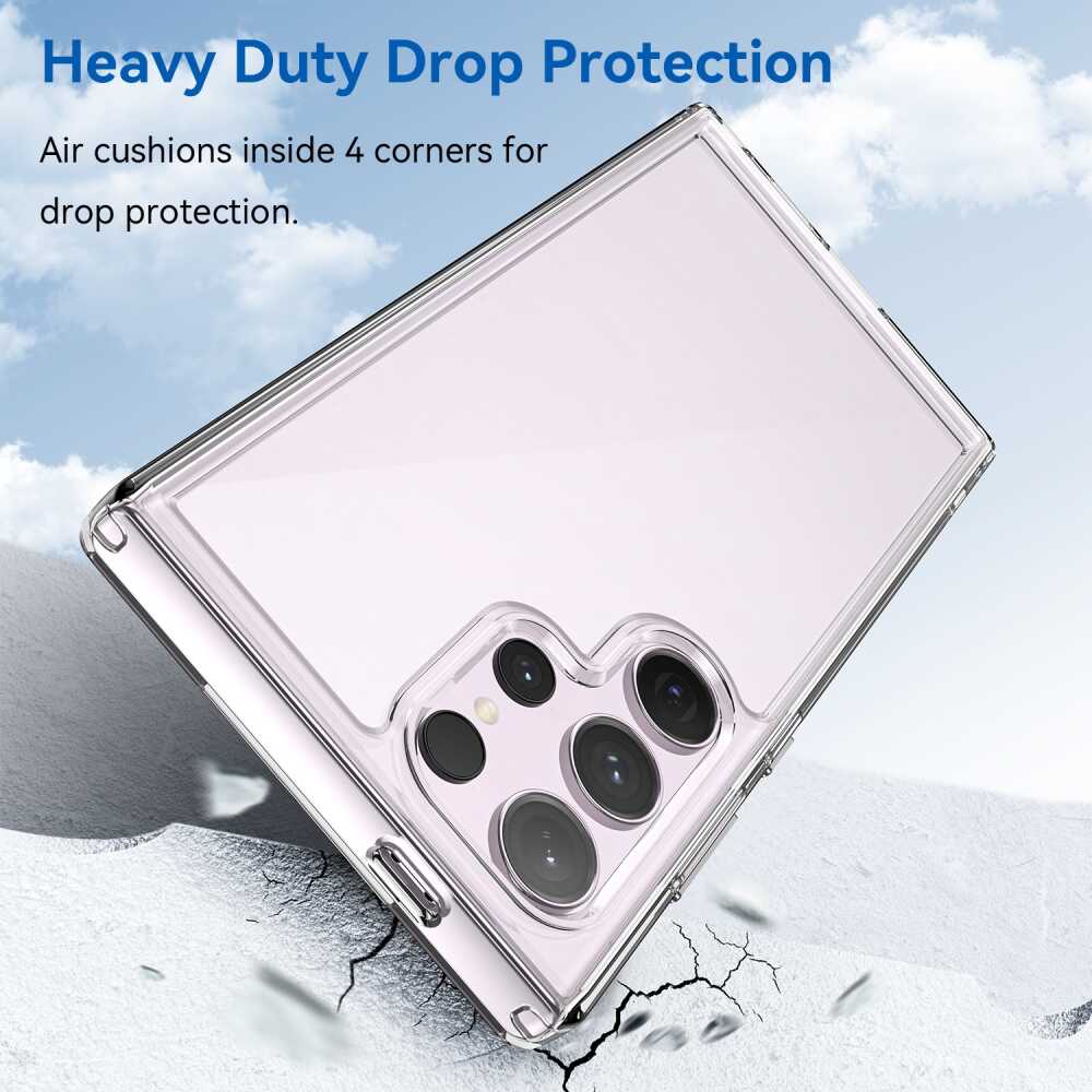 Samsung Galaxy S24 Ultra 5G Case Made With Acrylic + TPU - Transparent