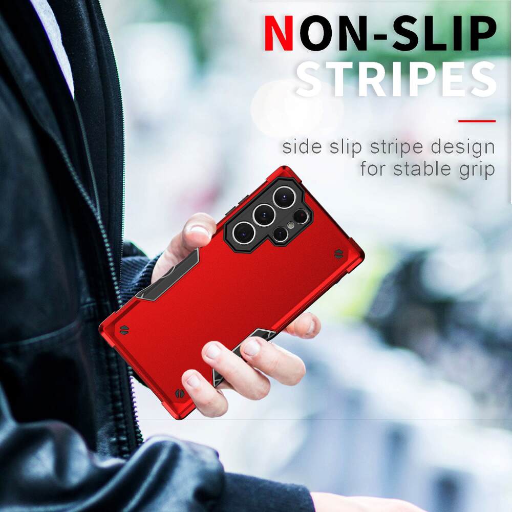 Samsung Galaxy S24 Ultra 5G Case Non-Slip Protective Armor - Red