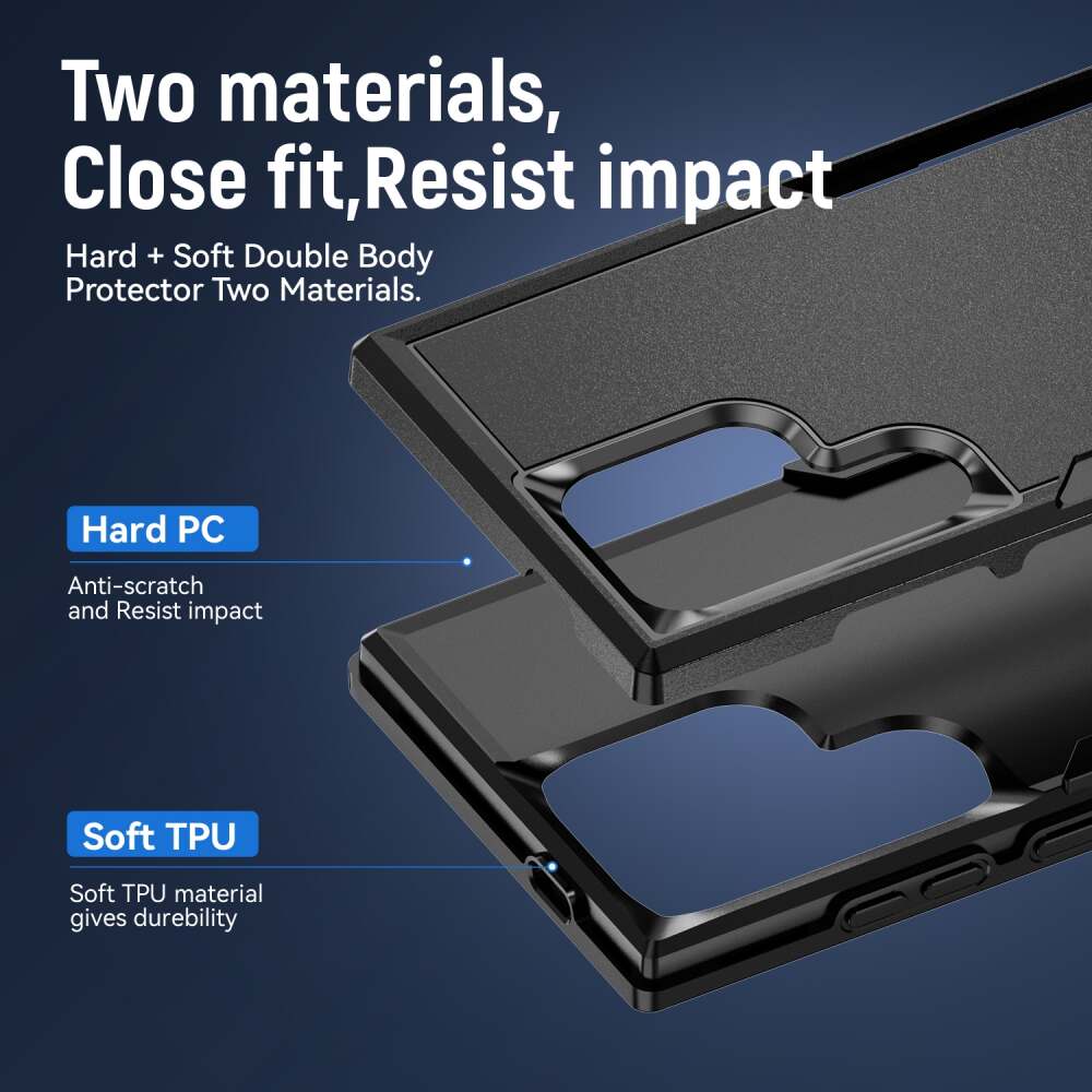 Samsung Galaxy S24 Ultra 5G Case Pioneer Armor Heavy Duty - Black