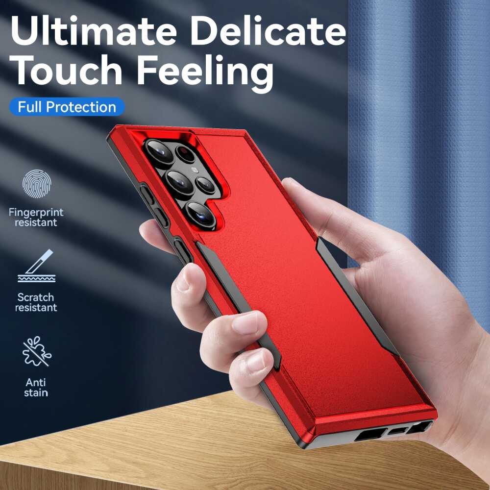 Samsung Galaxy S24 Ultra 5G Case Pioneer Armor Heavy Duty - Red