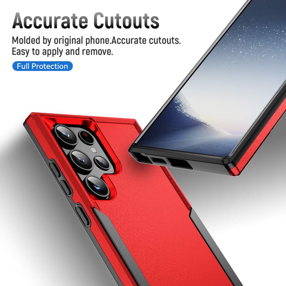 Samsung Galaxy S24 Ultra 5G Case Pioneer Armor Heavy Duty - Red