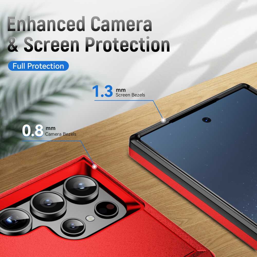 Samsung Galaxy S24 Ultra 5G Case Pioneer Armor Heavy Duty - Red