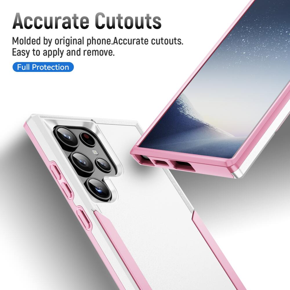 Samsung Galaxy S24 Ultra 5G Case Pioneer Armor Heavy Duty - White