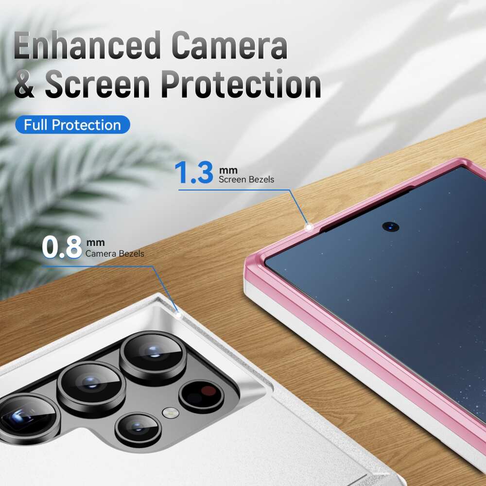 Samsung Galaxy S24 Ultra 5G Case Pioneer Armor Heavy Duty - White