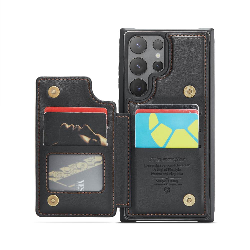 Samsung Galaxy S24 Ultra 5G Case RFID Anti-theft PU Leather - Black