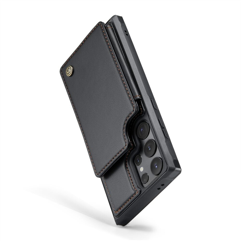 Samsung Galaxy S24 Ultra 5G Case RFID Anti-theft PU Leather - Black