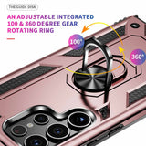 Samsung Galaxy S24 Ultra 5G Case with Metal Ring Holder - Rose Gold