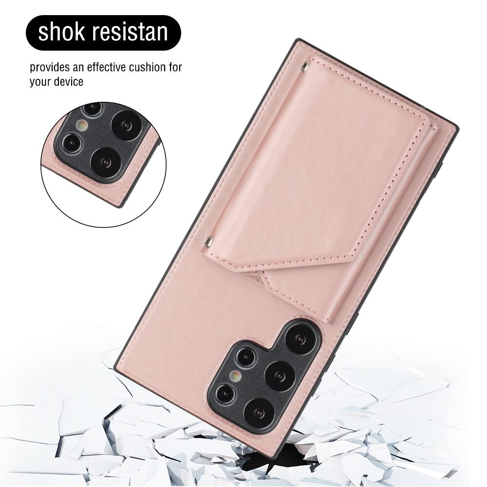 Samsung Galaxy S24 Ultra 5G Case With Skin Feel PU Leather - Rose Gold