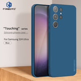 Samsung Galaxy S24 Ultra Case PINWUYO Liquid Silicone - Blue