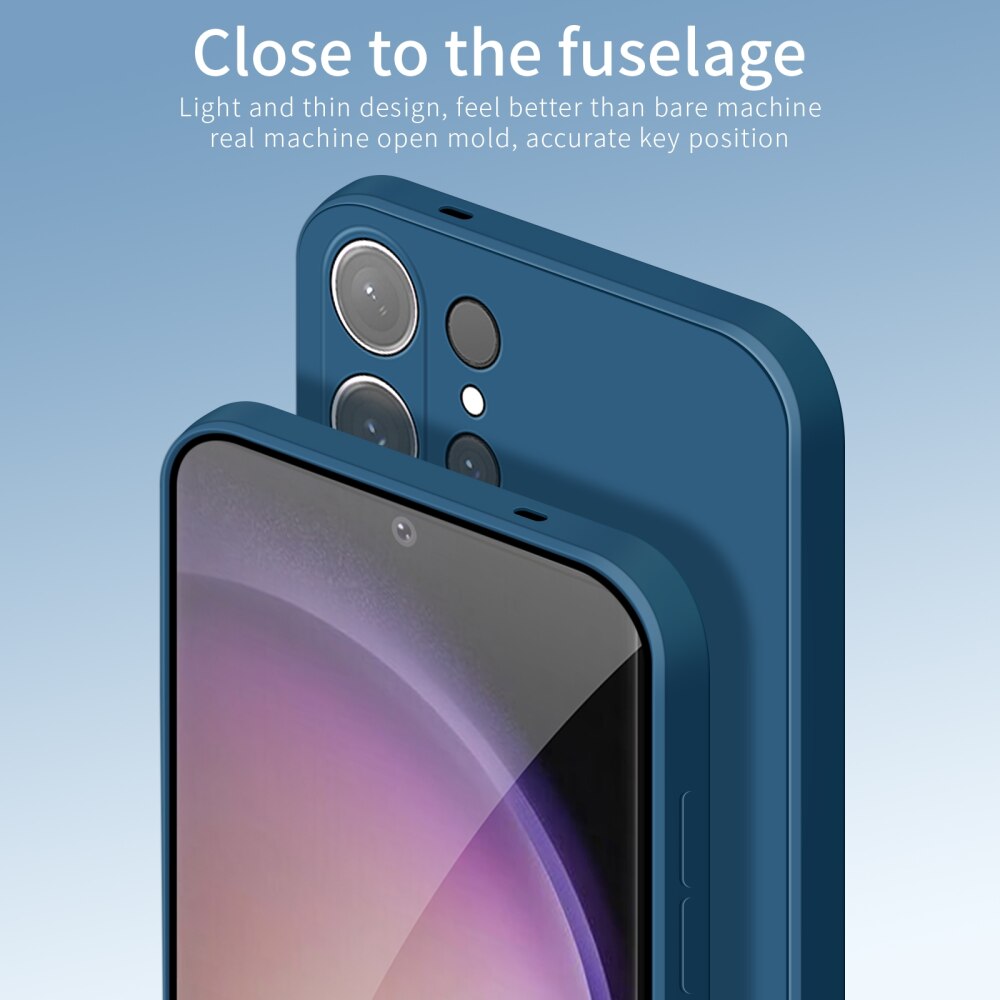 Samsung Galaxy S24 Ultra Case PINWUYO Liquid Silicone - Blue