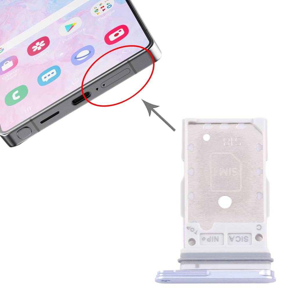 Samsung Galaxy S25 / S25+ Dual SIM Card Tray - Silver Shadow