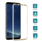 Samsung Galaxy S8 Plus Screen Protector Edge Glue 3D Curved Glass Gold