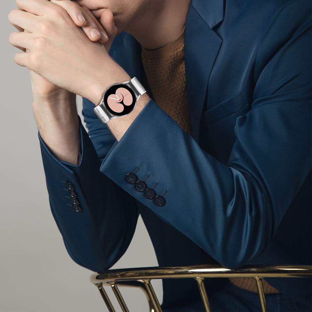 Samsung Galaxy Watch 6 Band Slim Stainless Steel Strap – Silver