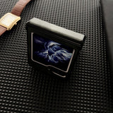 Samsung Galaxy Z Flip5 Case Crazy Horse Texture Hinge Protective - Light Brown