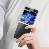 Samsung Galaxy Z Flip5 Case Ultra-Thin Electroplating - Transparent Silver