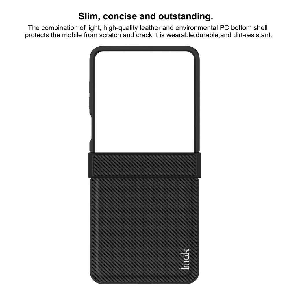 Samsung Galaxy Z Flip7 5G imak Ruiyi Carbon Fiber Case - Black
