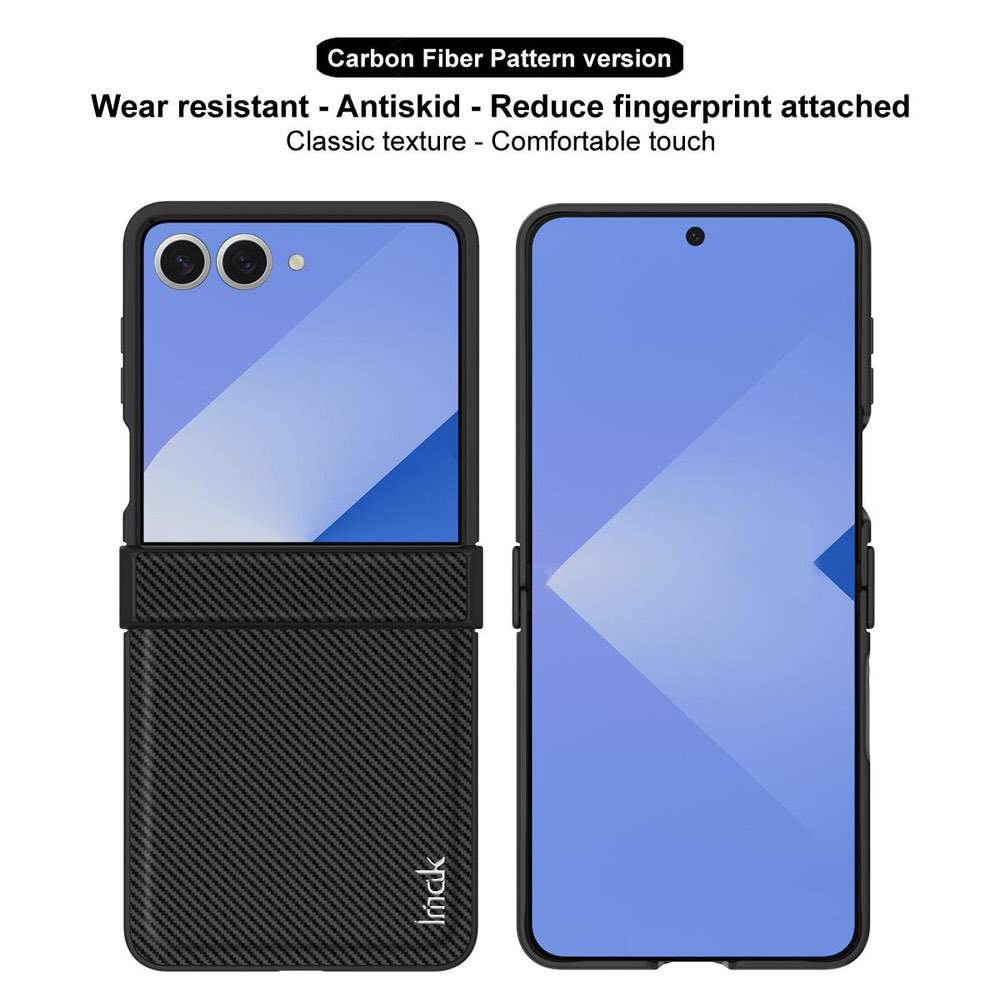 Samsung Galaxy Z Flip7 5G imak Ruiyi Carbon Fiber Case - Black