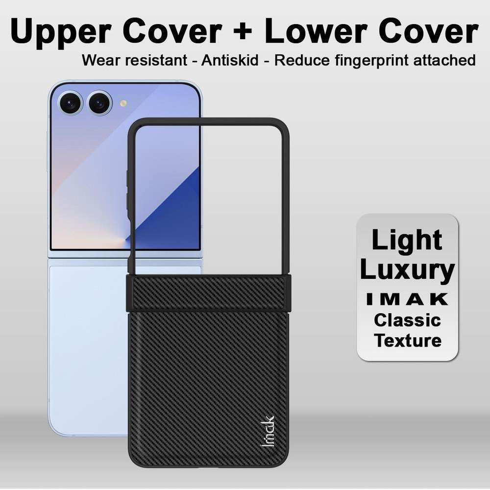 Samsung Galaxy Z Flip7 5G imak Ruiyi Carbon Fiber Case - Black