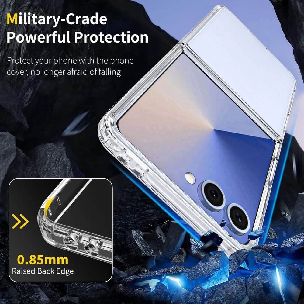 Samsung Galaxy Z Flip7 5G Transparent TPU Acrylic Back Case