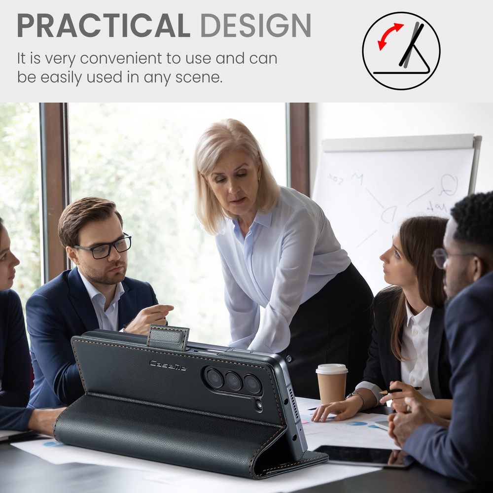 Samsung Galaxy Z Fold5 Case RFID Anti-theft PU Leather - Black