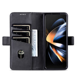 Samsung Galaxy Z Fold5 5G Case Magnetic Calf Texture Flip Wallet - Black