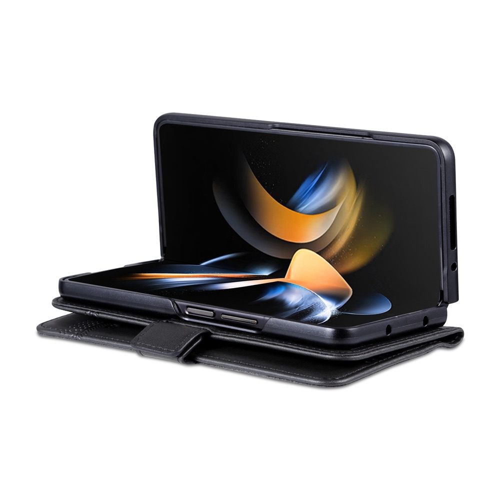 Samsung Galaxy Z Fold5 5G Case Magnetic Calf Texture Flip Wallet - Black