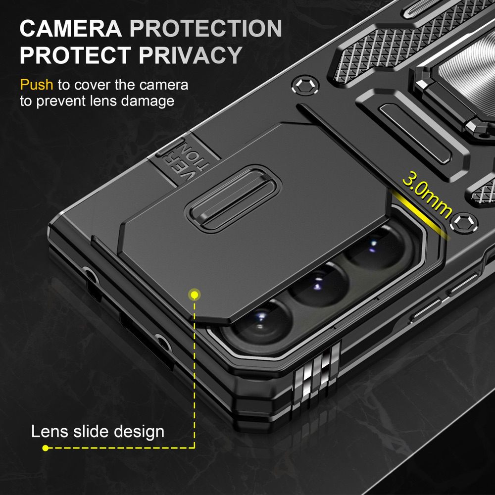 Samsung Galaxy Z Fold5 5G Case With Sliding Camera Cover - Black
