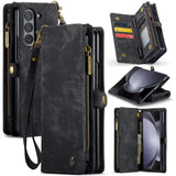 Samsung Galaxy Z Fold5 Case Multi-slot Zipper Wallet - Black