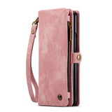 Samsung Galaxy Z Fold5 Case Multi-slot Zipper Wallet - Pink