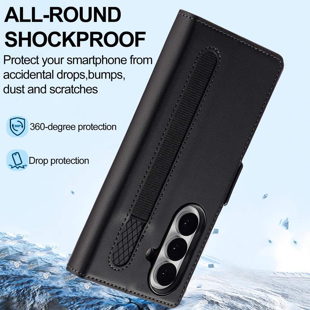 Samsung Galaxy Z Fold7 5G LC.IMEEKE L1 Frosted PU Case - Black