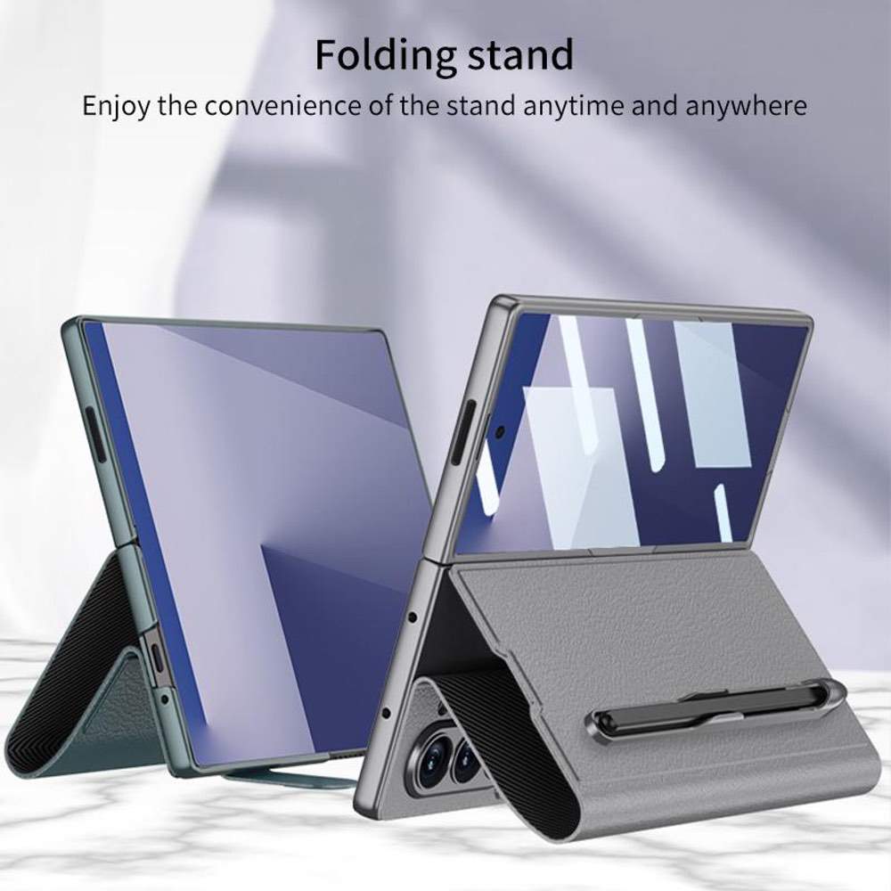 Samsung Galaxy Z Fold7 Case GKK Integrated Flip with Pen Slot - Black