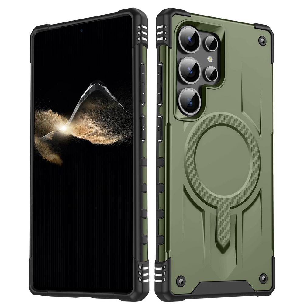 Samsung Galaxy S23 Ultra MagSafe Case - Hybrid TPU PC Army Green