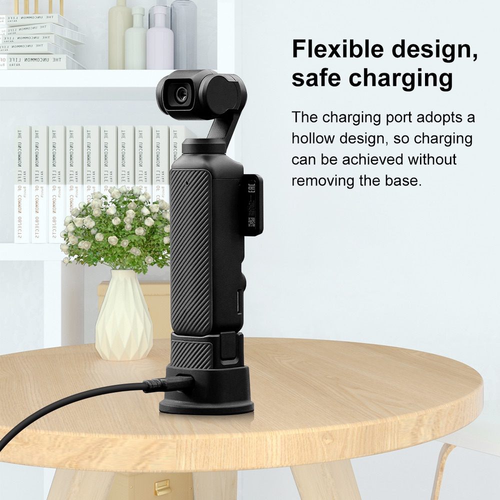 Silicone Dock Desktop Charging Base Bracket PULUZ For DJI Osmo Pocket 3 - Black