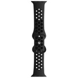 Silicone Strap For Apple Watch 41mm / 40mm / 38mm - Dark Gray + Black