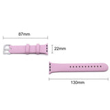 Silver Buckle Silicone Strap For Apple Watch Series 49 / 45 / 44 / 42mm - Bronze Purple