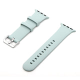 Silver Buckle Silicone Strap For Apple Watch Series 41 / 40 / 38mm - Gemstone Green