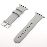 Silver Buckle Silicone Strap For Apple Watch Series 41 / 40 / 38mm - Grey
