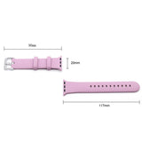 Silver Buckle Silicone Strap For Apple Watch Series 41 / 40 / 38mm - Rose Red