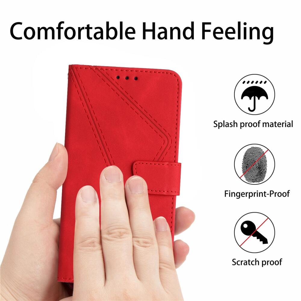 Samsung Galaxy A23 4G / 5G Case Stitching Embossing PU Leather - Red