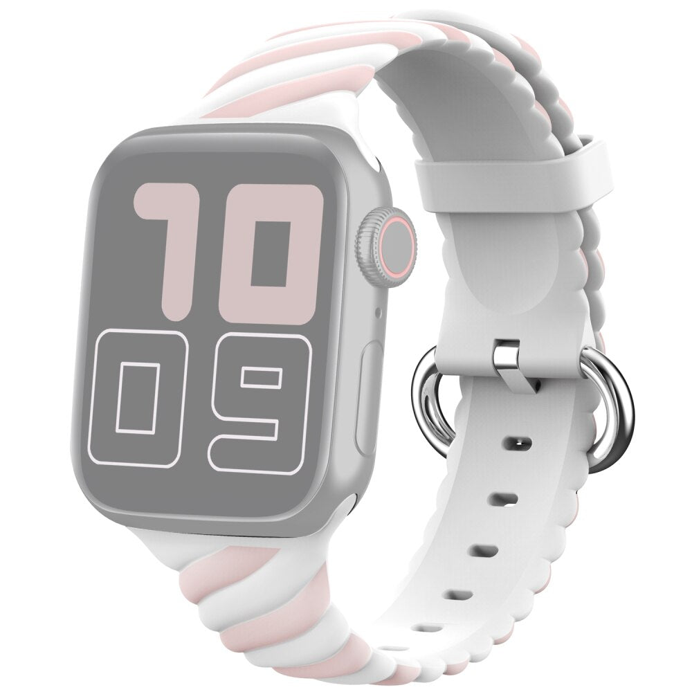 Twist Band for Apple Watch 49mm / 45mm / 44mm / 42mm - Macaron Pink White