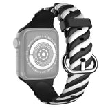 Two-color Twist Band for Apple Watch 49mm / 45mm / 44mm / 42mm - Black White