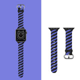 Apple Watch 49mm / 45mm / 44mm / 42mm Two-color Twist Band - Purple Black