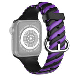 Twist Band for Apple Watch 49mm / 45mm / 44mm / 42mm in Two-color - Purple Black