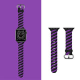 Two-color Twist Band for Apple Watch 49mm / 45mm / 44mm / 42mm - Purple Black